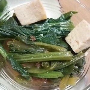 絹豆腐とほうれん草☆薬味トロトロ煮